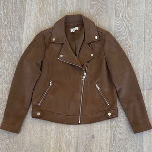 LOFT Faux Suede Motorcycle Jacket. Size Small. Barely worn.